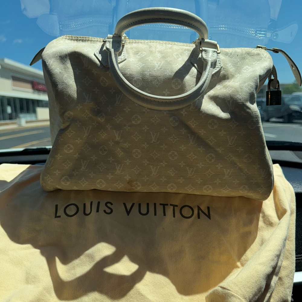 Louis Vuitton Cream Satchel